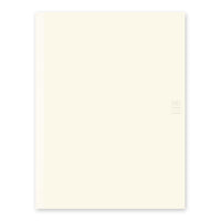 Beige notebook with a small logo on a white background